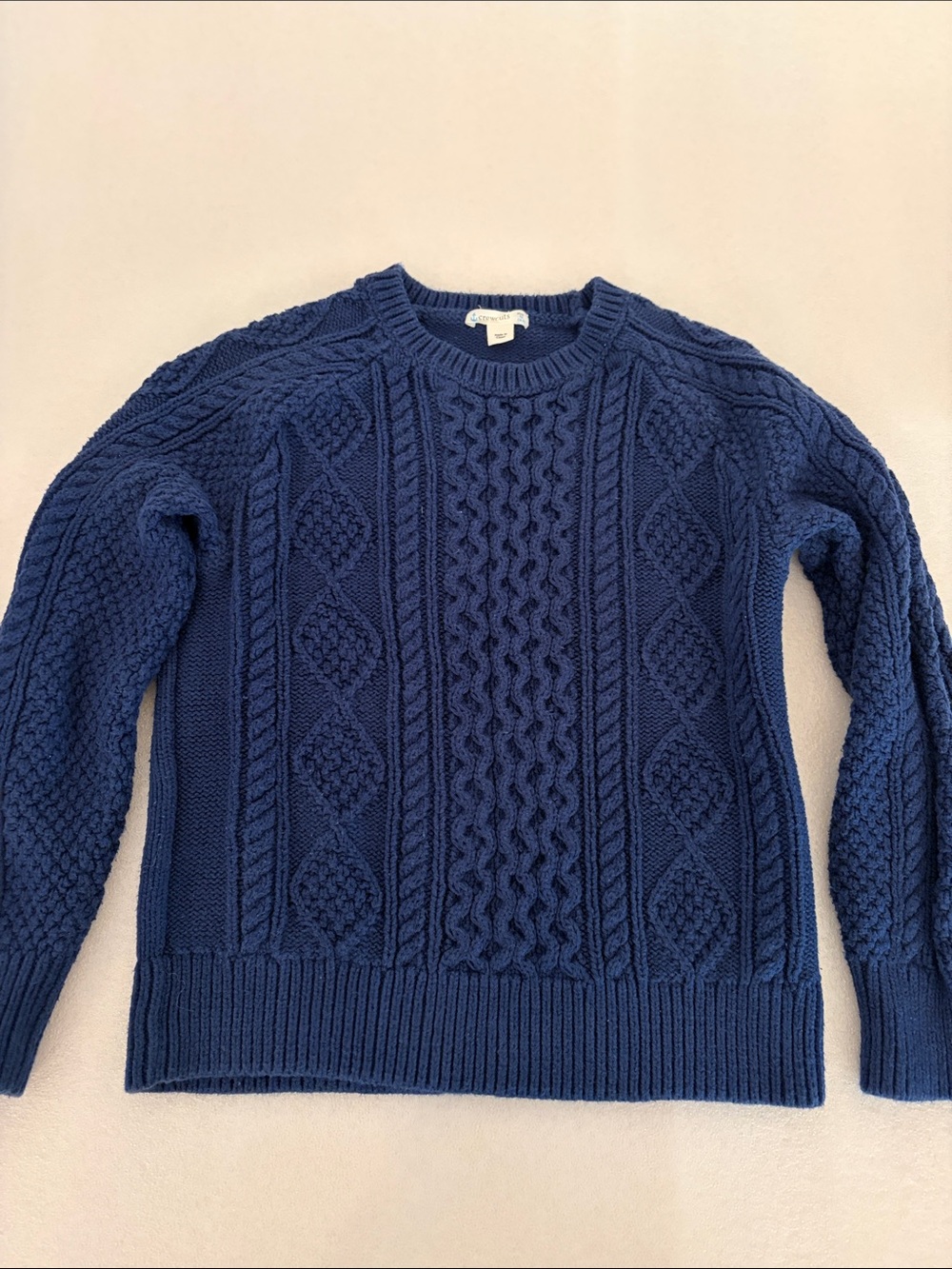 Crewcuts Deep Blue Cable Knit Pullover Sweater
